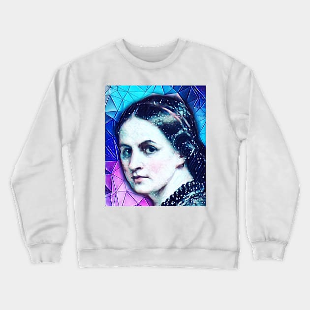 Anne Bronte Snowy Portrait | Anne Bronte Artwork 6 Crewneck Sweatshirt by JustLit